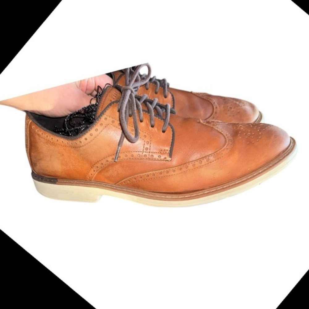 Cole Haan Men's Original Grand Wingtip Oxford Brown Leather Size 12M